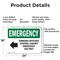 Signmission Ammonia Diffuser Control With Symbol Emergency Sign, Aluminum, 24in W x 18in L, 2PK OS-2PACK-EM-A-1824-L-10293 - alternate 3